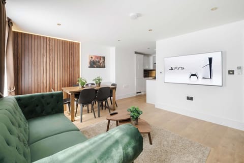 Living Room | A PS5 is also available, not the main feature of the flat, but a fun little bonus to keep the boys happily occupied while the ladies enjoy some well deserved free time that perhaps can be spent wisely on shopping.