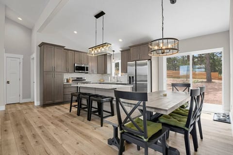Dining Room Chairs have cushions for additional comfort.