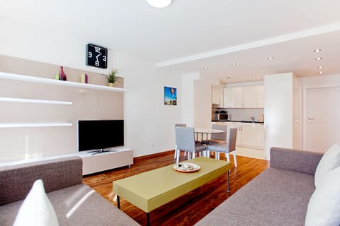 Premium Apartment, 1 Bedroom | Living area | Flat-screen TV