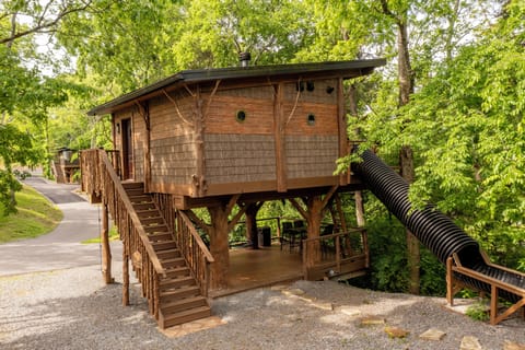 SQUIRRELS GONE WILD TREEHOUSE - SLEEPS 6 - SANCTUARY TREEHOUSE RESORT IN THE SMOKY MOUNTAINS