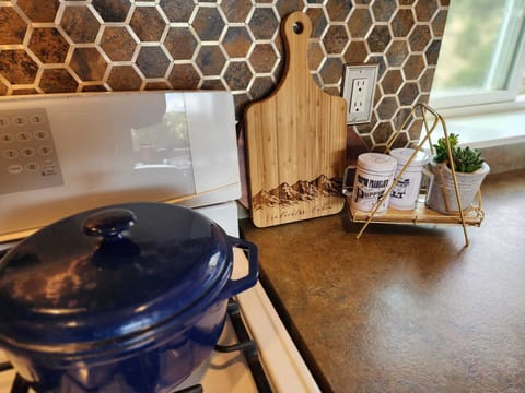 Enjoy high end small appliances and finishes during your stay.