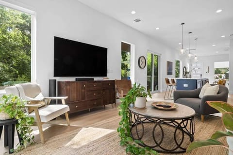 Living room with smart TV