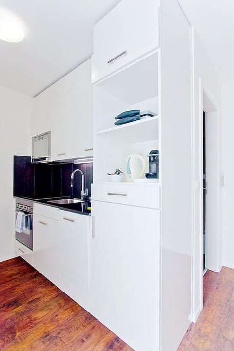 Apartment | Private kitchenette | Full-size fridge, microwave, stovetop, dishwasher