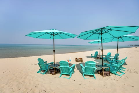 Pentwater Vacation Rental | 4BR | 3BA | 2,700 Sq Ft | Stairs Required