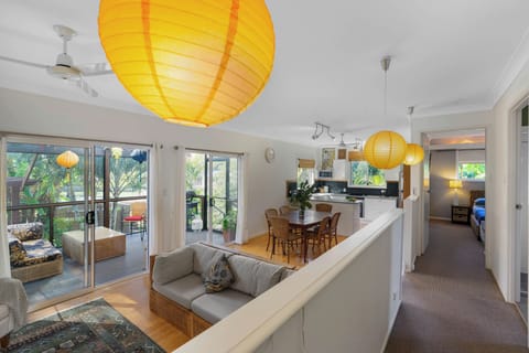 Light and spacious. the living area opens onto the garden room.
