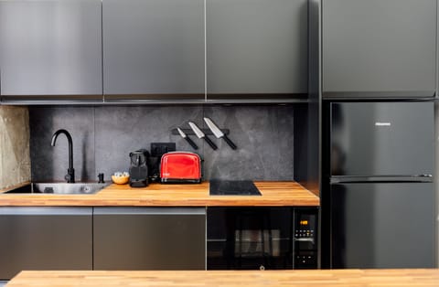 Exclusive Studio | Private kitchen | Full-size fridge, microwave, dishwasher, toaster