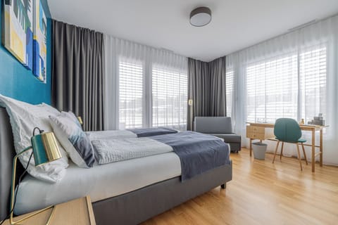 Family Room | Memory foam beds, desk, laptop workspace, blackout drapes