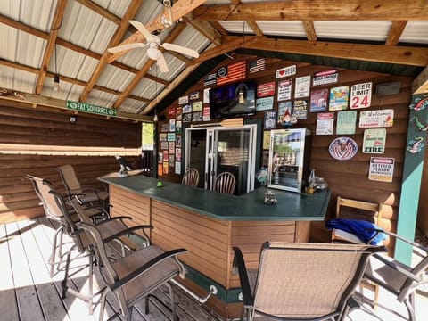 Covered Tiki Bar on the deck