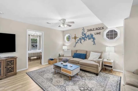 Large open living room/dining room