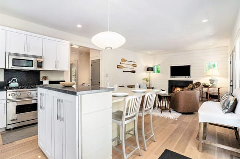 Living dining kitchen area is open and ideal for spending time together