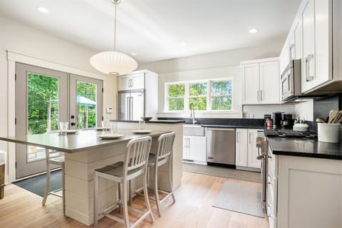 Fully equipped kitchen has everything you need for a meal at home