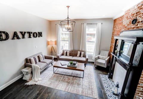 Living Room: Smart TV with Hulu and Other Services 