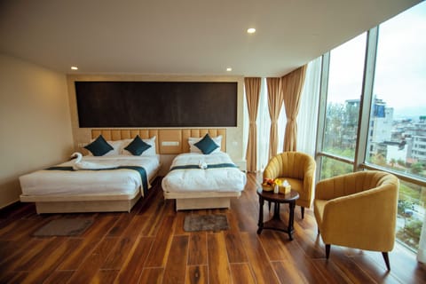 Premium bedding, memory foam beds, individually furnished, desk