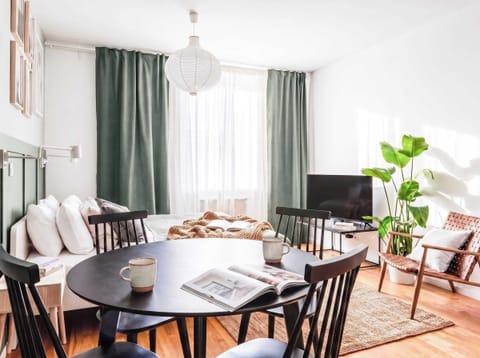 In the first bedroom there is queen size bed as well as kitchen and dinning area