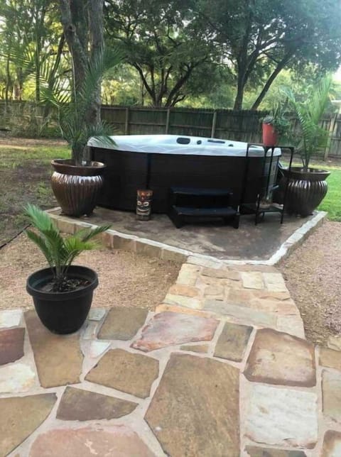 Jacuzzi on back porch
