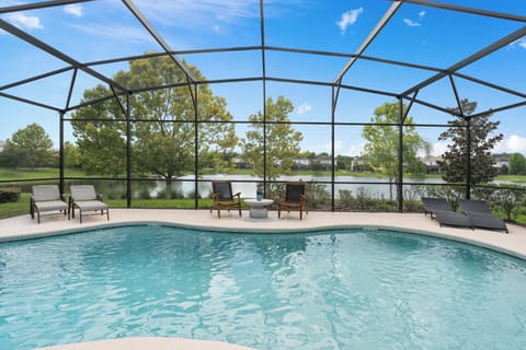 Your stunning pool with sun recliners to soak up the Florida sunshine :-)
