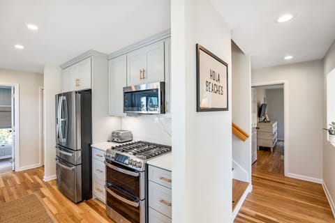 Stainless steel appliances and gas range