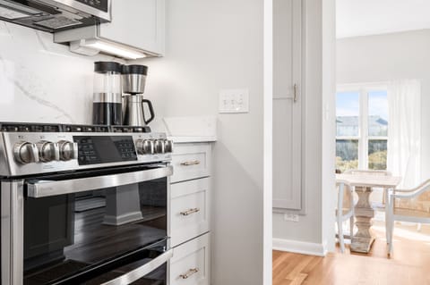 Stainless steel appliances and gas range