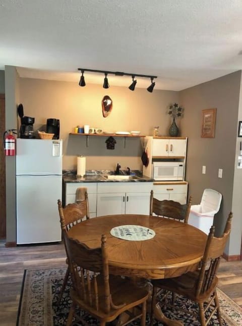 Dining and kitchen area.