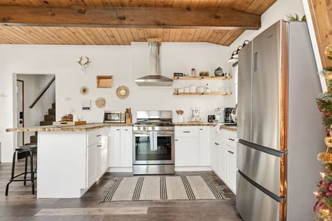 Fully equipped kitchen has everything you need to make a memorable meal.