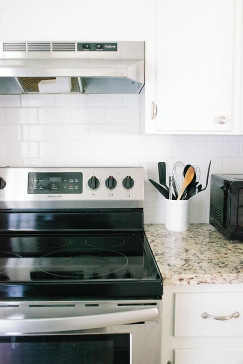 Enjoy cooking again with our fully stocked kitchen