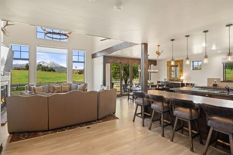 Open-concept first floor living/dining/kitchen