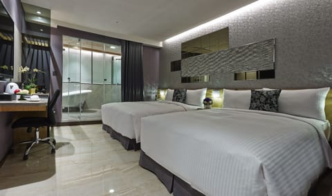 Superior Quadruple Room (Self Check-In) | Down comforters, free minibar, in-room safe, desk