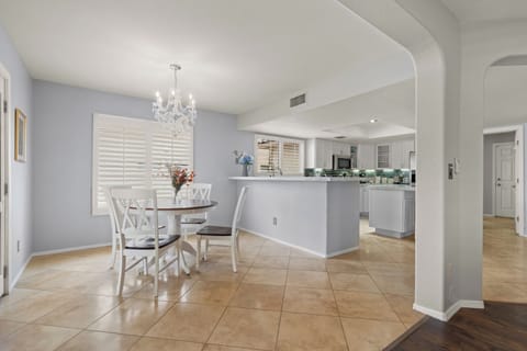 Kitchen: Enjoy a moonlight dinner, under the beautiful chandelier