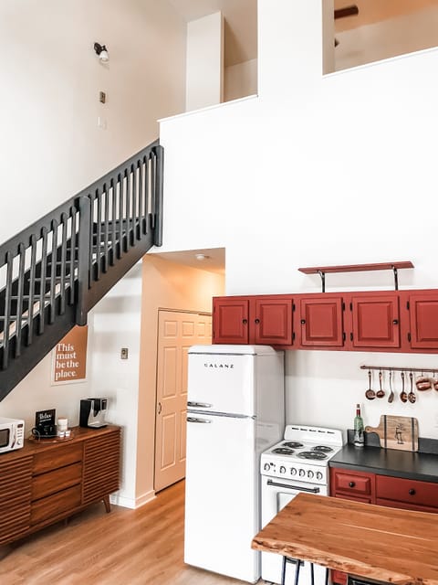 stairs leading to the loft bedroom