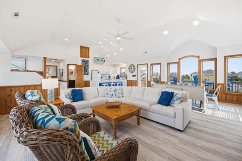 Top-Level Living Room with Deck Access