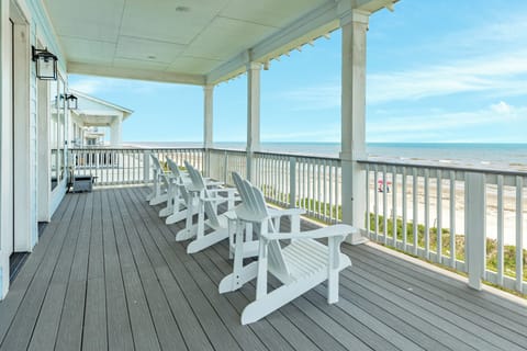 Panoramic Gulf views from the main level covered deck