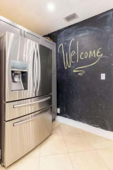 Fridge in the kitchen