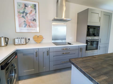 Fridge, dishwasher, electric kettle, toaster