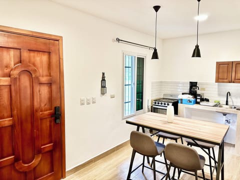 Basic Cabin, 2 Bedrooms | Private kitchen | Coffee/tea maker, fridge, microwave, oven