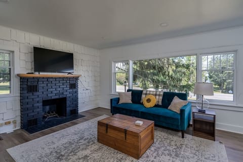 Living room with smart TV