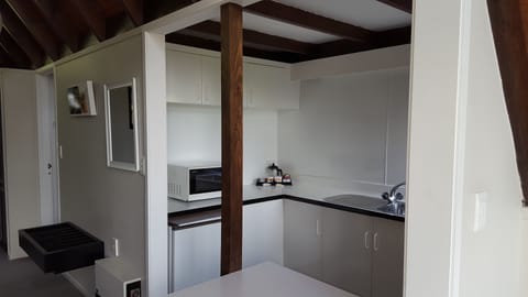 Fridge, microwave, coffee/tea maker, highchair