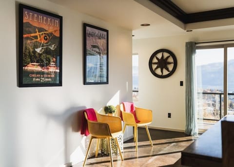 Lounge seating great for morning coffee and taking in the lake views