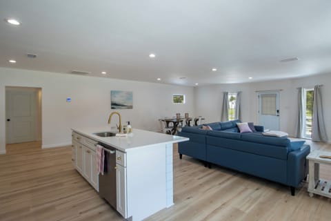 View from kitchen to living room.