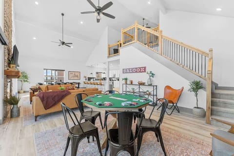 Poker/Card table on the main floor that can also be used for extra dining space 