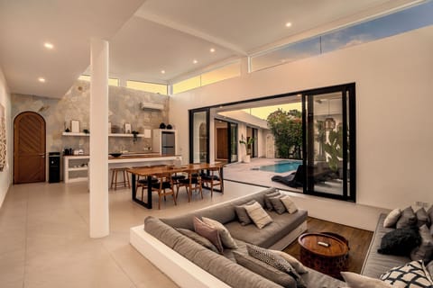 Deluxe Villa, 3 Bedrooms, Private Pool, Pool View | Living area | 32-inch Smart TV with digital channels
