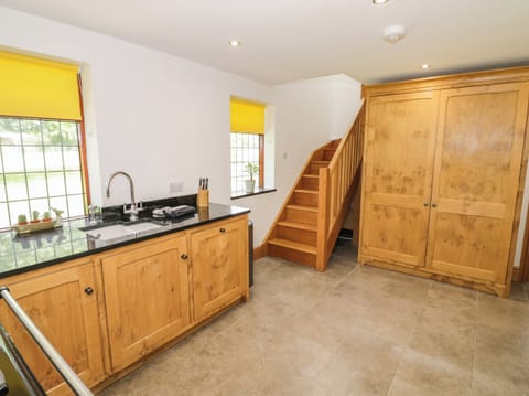 Fridge, dishwasher, electric kettle, toaster