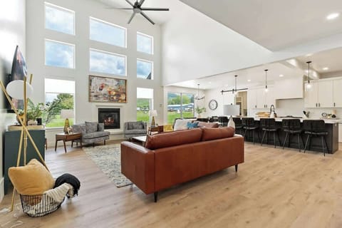 Large gathering area with plenty of seating