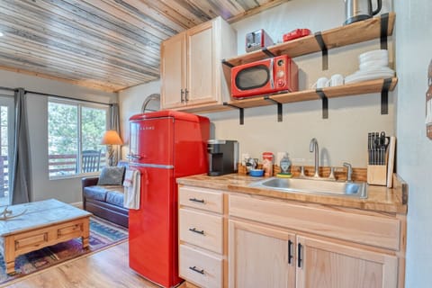 Kitchenette with microwave and Keurig
