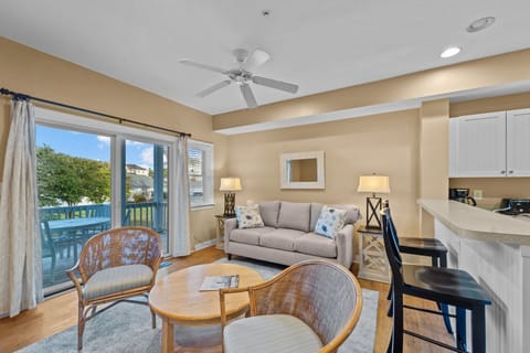 Living Area with Deck Access on Second Level