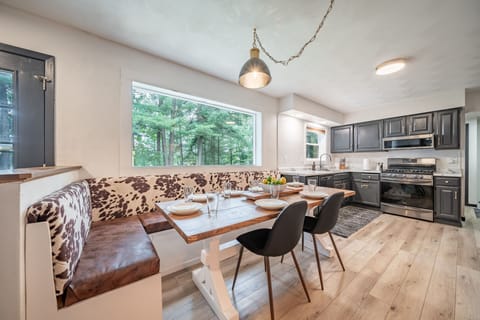 Enjoy meals together in our charming built-in banquette