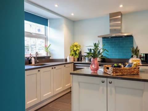 Fridge, dishwasher, electric kettle, toaster