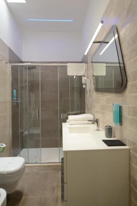 Deluxe Double Room | Bathroom | Shower, rainfall showerhead, hair dryer, slippers