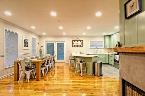 Large kitchen + dining space for shared meals and group gatherings