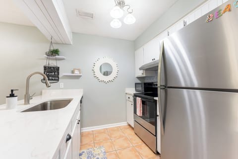 Newly renovated kitchen includes all new appliances & pots/pans of every size.