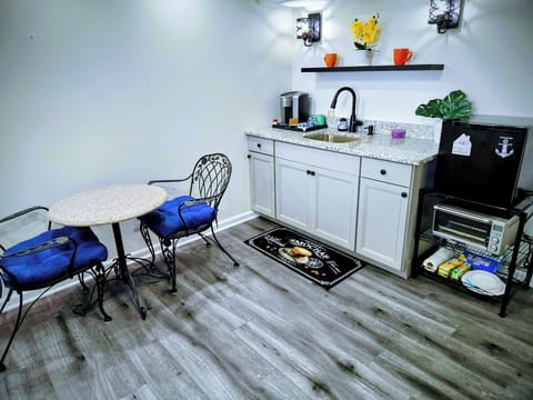 Kitchenette had Keurig, mini fridge, toaster over & Microwave.